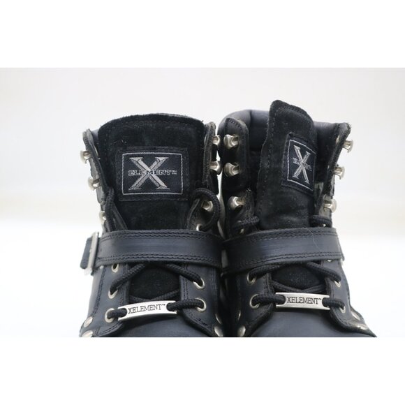 X Element Women's Black Advanced Lace-Up Motorcycle Boots-Leather-6.5M-Biker - Picture 7 of 13